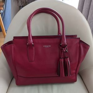 Red Coach handbag purse